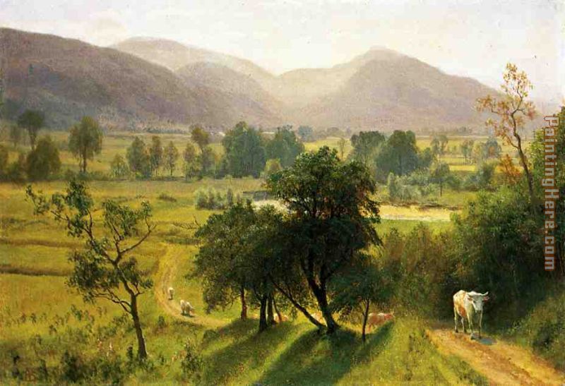 Conway Valley, New Hampshire painting - Albert Bierstadt Conway Valley, New Hampshire art painting